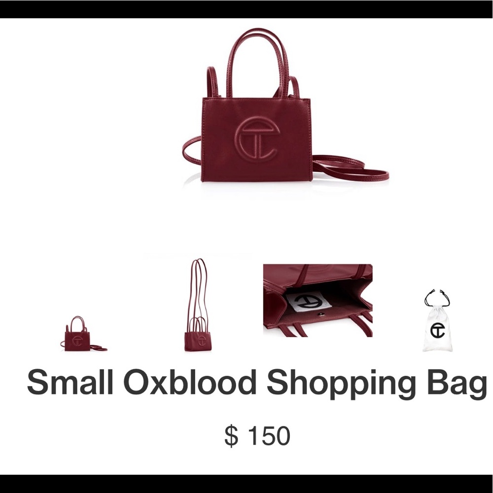 Small Telfar Bag Oxblood .